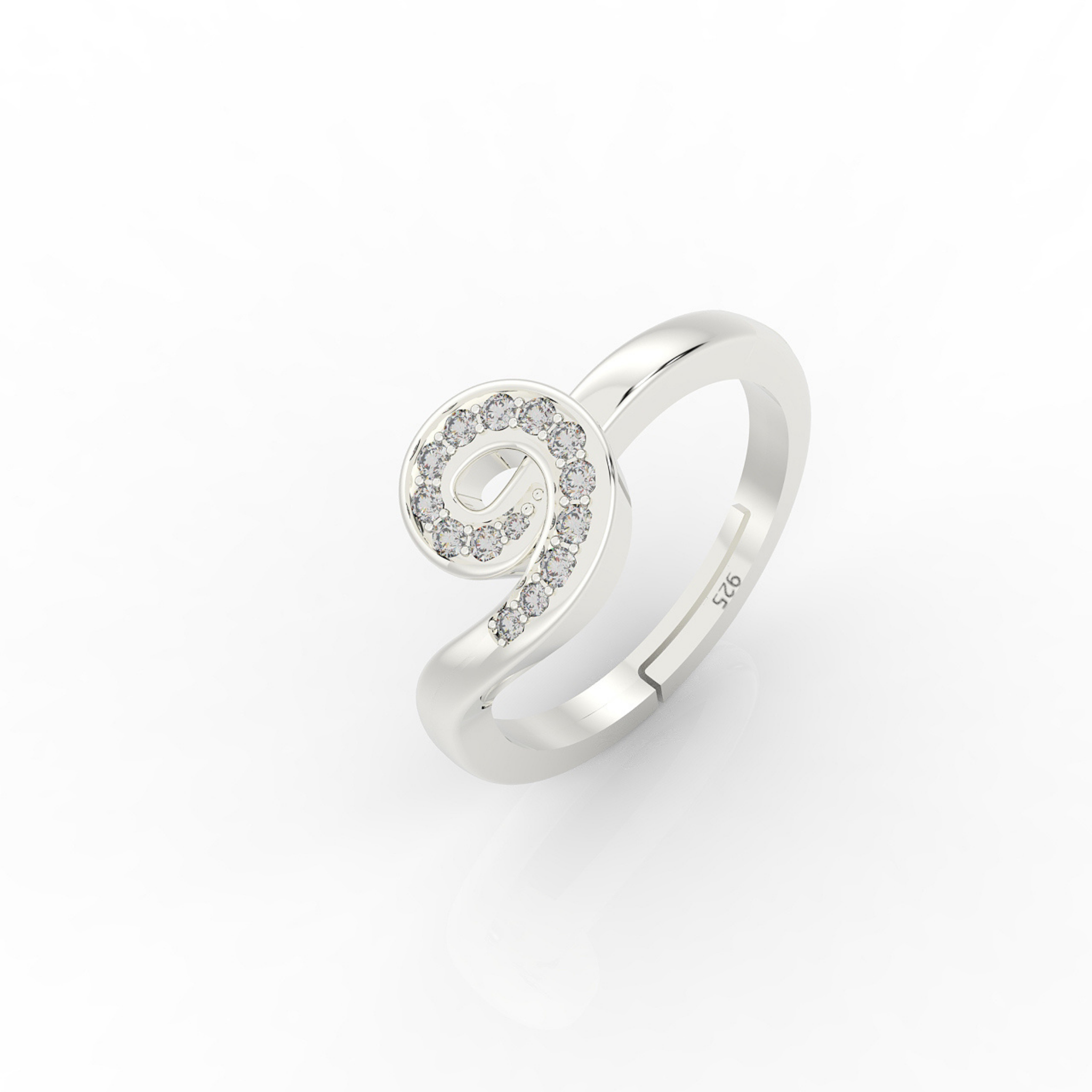 Dazzling Round Solitaire Engagement Ring, Hallmarked 925 Sterling Silver White Gold